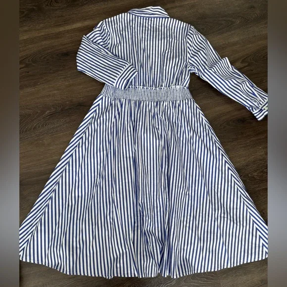 Talbots Blue and White Striped Shirt. New! 100% cotton. - Picture 2 of 11